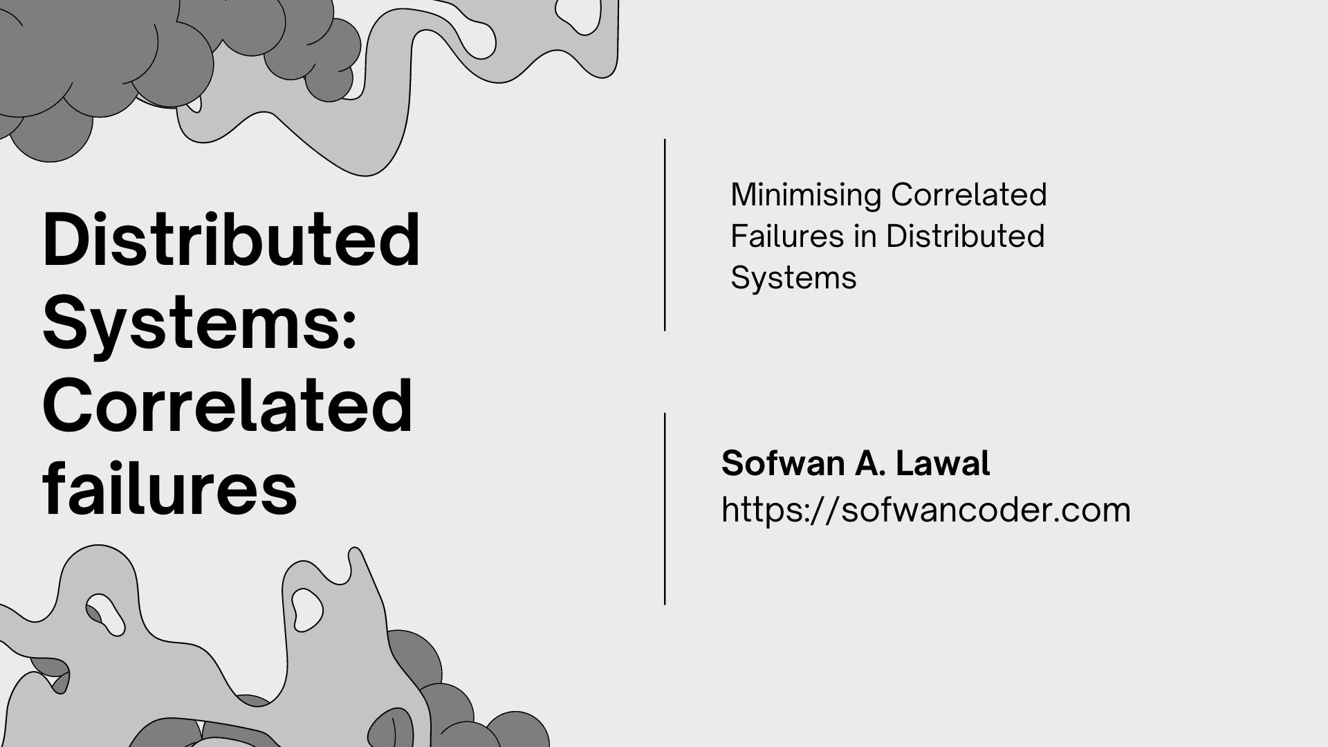 Minimising Correlated Failures in Distributed Systems